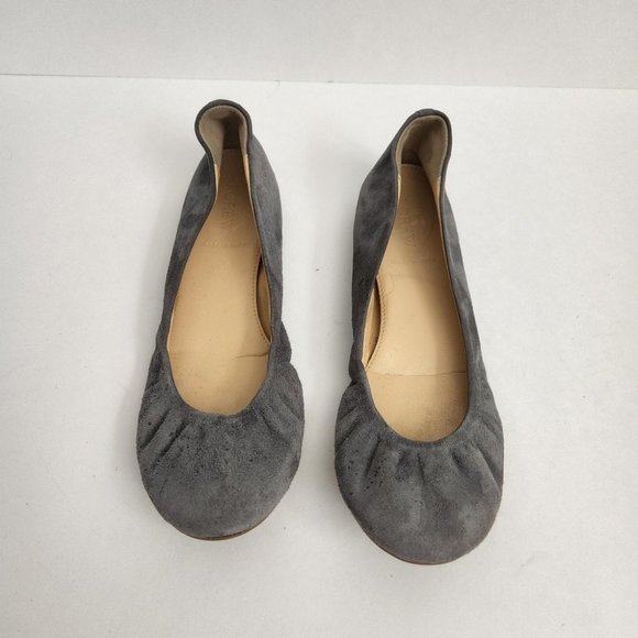 J. Crew Shoes - J. Crew gray suede flats ballet sz 8